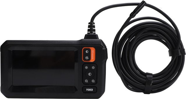 Industrielles Endoskop mit 1080P HD Auflösung, 8mm Objektiv und 4,3 Zoll IPS-Bildschirm, 5m Kabel, Schwarz - Bild 1