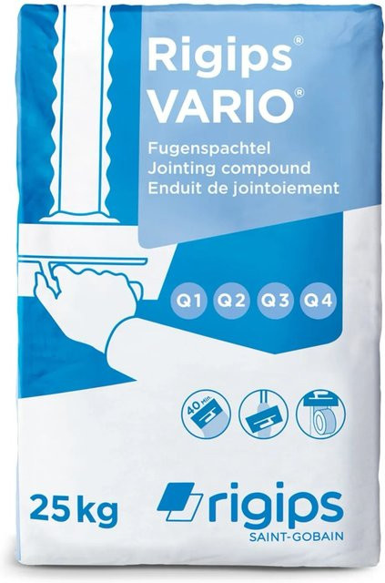 Rigips Fugenspachtel Vario Unifüll in Weiß, 25 kg - Bild 1