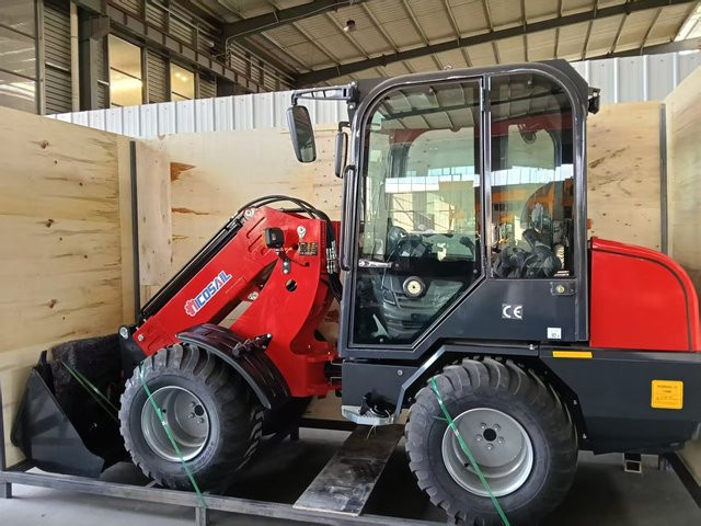 Nicosail Hydraulischer Mini-Radlader 4x4 Teleskop-Radlader mit 1000kg Tragkraft in Rot - Bild 1