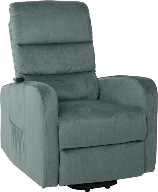 MCW Fernsehsessel K62 mit elektrischer Aufstehhilfe und Liegefunktion in Blau-Grün aus Chenille und Metall, B/T/H: 72,0 x 87,0 x 108,0 cm - Bild 2