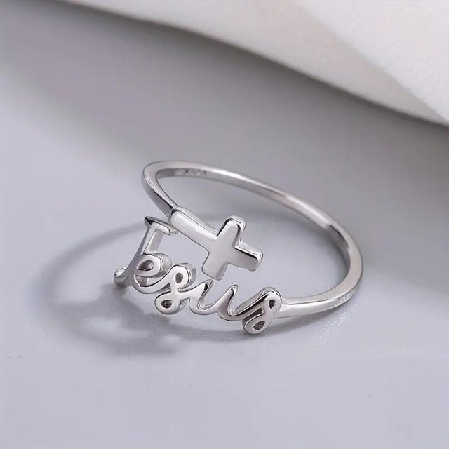 Ring Silber, Zirkonia, Damen, Kreuz - Bild 1