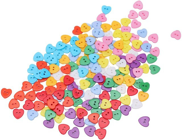 GoolRC 180 Stück Harzknöpfe in gemischten Farben, 15mm Schnallen für Kinderpullover und Hemden zum Nähen - Bild 1
