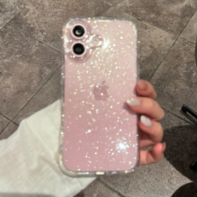 Yiran Glitzer Handyhülle für iPhone 11 12 13 14 15 16 Pro Max X XR XS 7 8 Plus Stoßfeste Weiche Bumper Abdeckung Transparent Grau - Bild 1