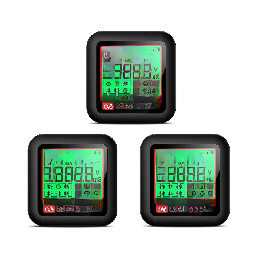HABOTEST HT97 Digitaler Steckdosentester mit LCD-Display zur Prüfung von Spannung, Polarität und Erdung für EU, US und UK Stecker - Bild 7