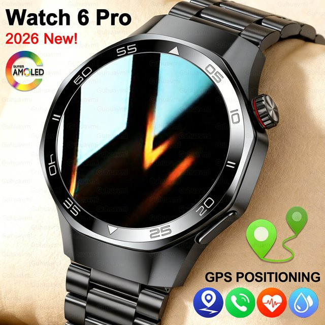 GUHUAVMI Smartwatch, Schwarz, GPS, Herren, 3 ATM - Bild 1