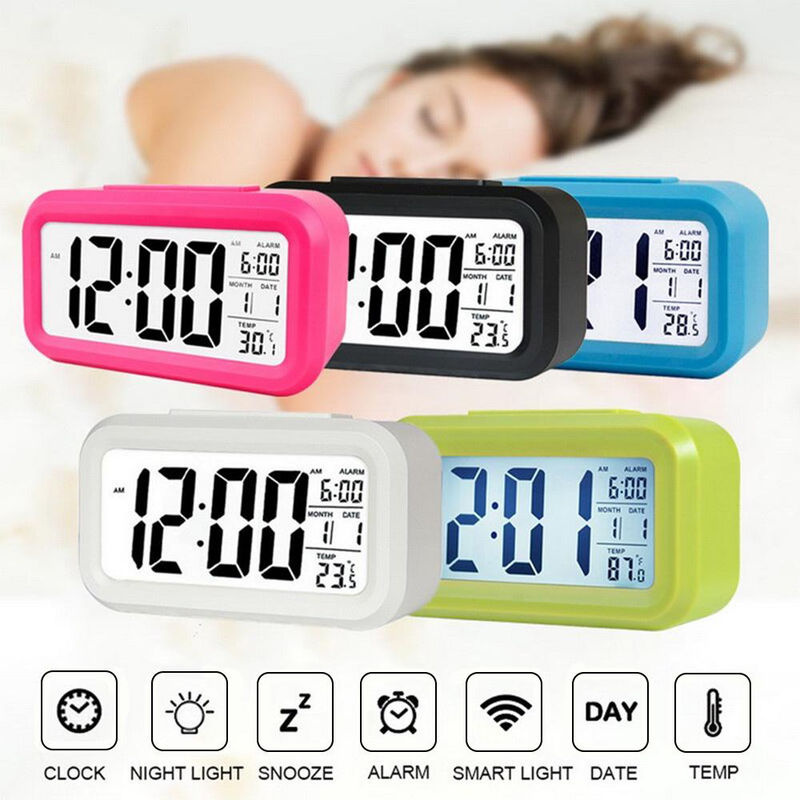 Tooarts Digitaler Wecker mit Datumsanzeige, Thermometer und Schlummerfunktion, Schwarz, Rechteckig - Bild 3