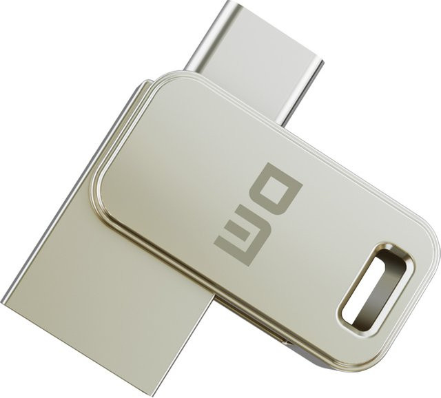 DM PD060 Dual-Port USB-Stick USB 3.2 Gen1 mit USB-C und USB-A OTG-Speicher in Silber für Android, iOS, PC und Mac - Bild 1