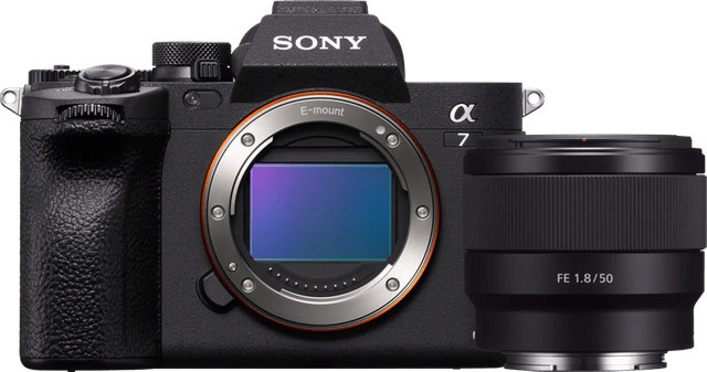 Sony A7 IV Vollformat Systemkamera mit FE 50mm f/1.8 Objektiv in Schwarz - Bild 1