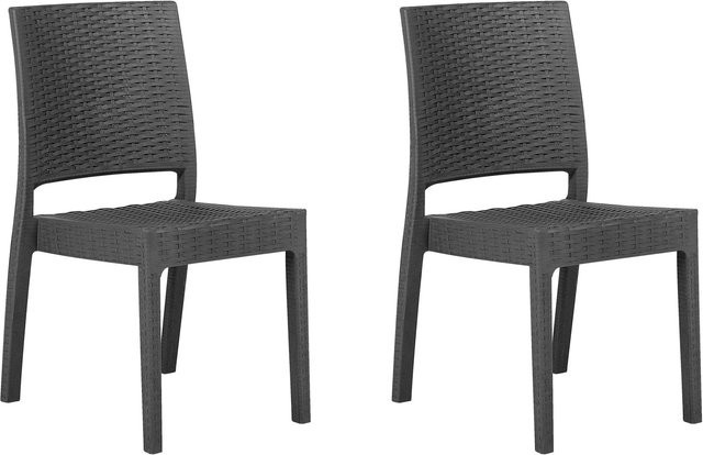 Beliani Gartenstuhl in Grau, Industrial Design, B/T/H: 47 x 60 x 89 cm - Bild 1