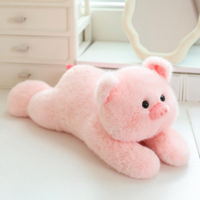 Binchi Fitness Schweinchenpuppe, Plüschtier, Rosa, 40cm - Bild 1