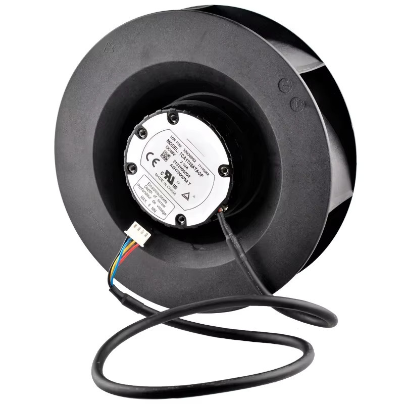 ANCHAOPU DC-Lüfter Hochgeschwindigkeits-Zentrifugalventilator für integrierte Schränke, Schwarz, Durchmesser: 17,5 cm - Bild 6