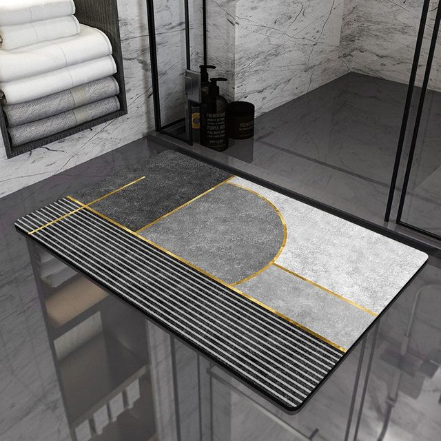 Rutschfeste Kieselgurmatte für das Badezimmer von Yiran Furniture, B/B/H: 60 x 40 x 1 cm - Bild 1