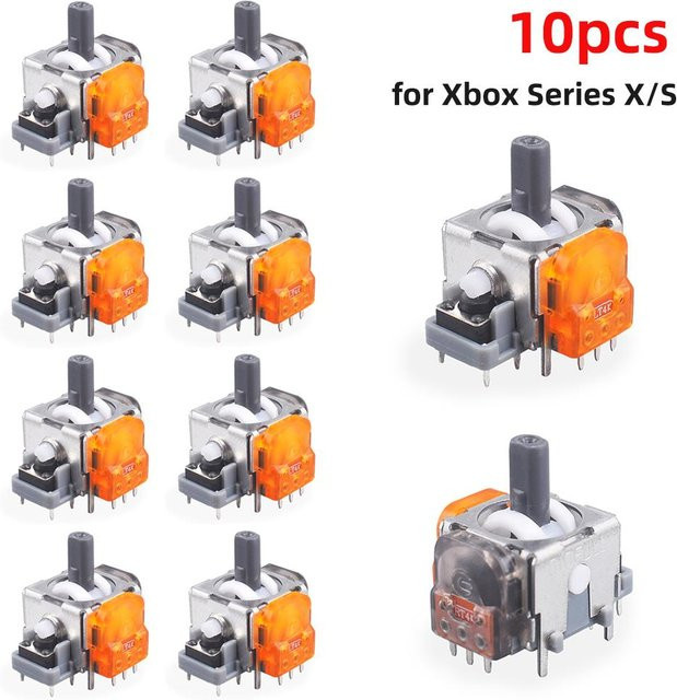 10 Stück TMR Effekt Joystick 3D Analogstick Ersatzteile für DualSense PS5 und PS4 Controller sowie Xbox Series X/S in Multicolor - Bild 1