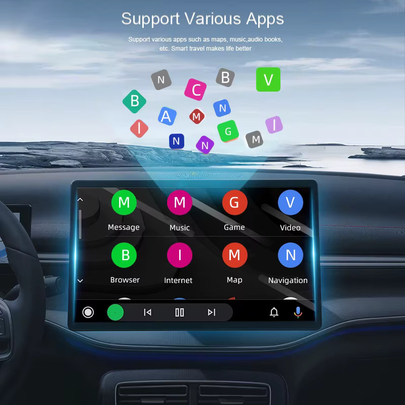 FLIXIVI 4-in-1 Wireless CarPlay und Android Auto Adapter mit AirPlay Mirror Link und Bluetooth in Orange für Volvo, Benz, MG und Kia - Bild 5