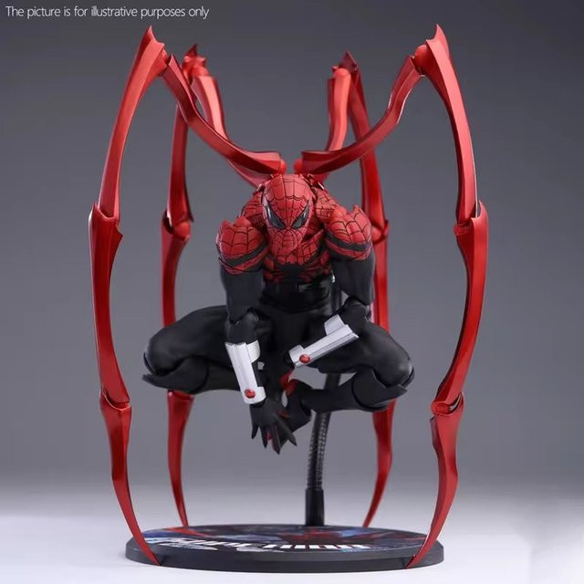HEROCROSS Marvel Ultimate Spider-Man Miles Morales Black Suit Actionfigur, 16cm - Bild 1