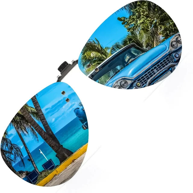 Veithdia Clip-up Sonnenbrille, randlos, Herren, Metall, polarisiert - Bild 1