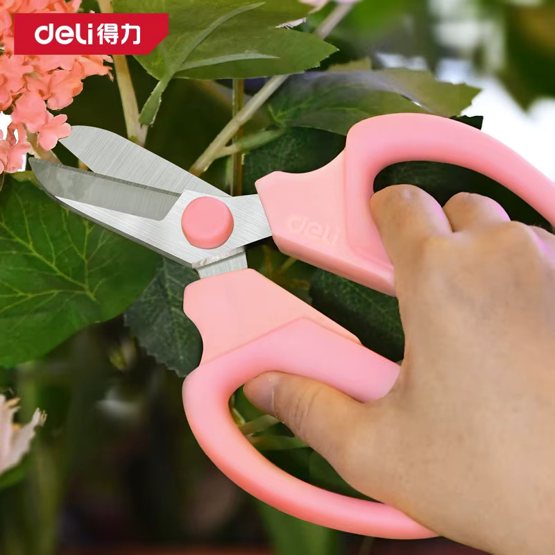 Deli Gartenschere 7 Zoll in Pink mit rutschfestem Griff als professionelles Beschneidungswerkzeug für Bonsai und Baumzweige - Bild 2