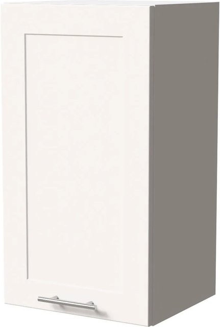 Feldmann-Wohnen Hängeschrank Oslo Weiß Matt mit Soft-Close-Türen und Regalböden, B/T/H: 40 x 32,5 x 72 cm - Bild 1