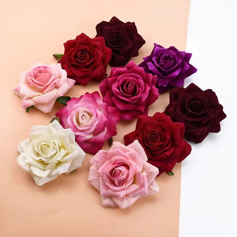 Große künstliche Rosen in Multicolor für Hochzeitsdeko, Brautsträuße und DIY-Projekte von smr - Bild 2