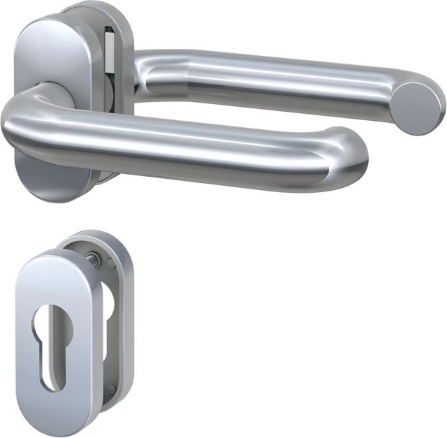 BASI Schmalrahmen-Garnitur in Edelstahl Silber U-Form B/H/T: 190 x 180 x 40 mm - Bild 1