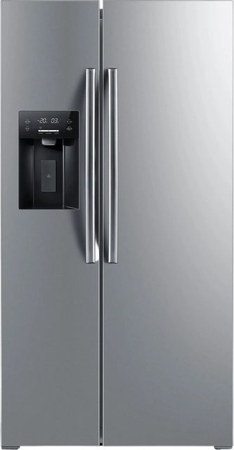 Wolkenstein Side-by-Side Kühl-Gefrierkombination WSBS556NFICMEIX in Inox-Design mit NoFrost-Technologie - Bild 1