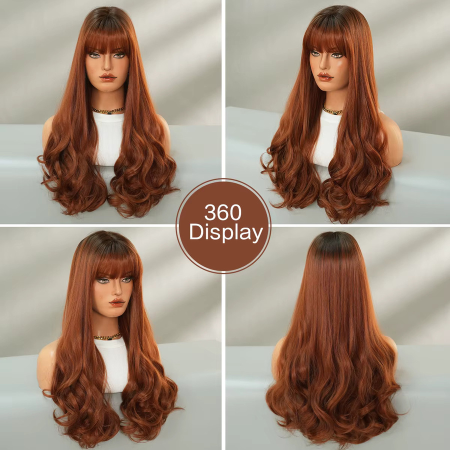 7JHH WIGS Perücke, schulterlang, Kupfer, Damen, synthetisch - Bild 3