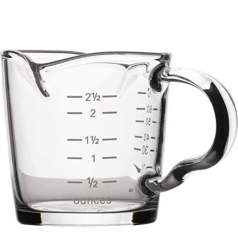Hitzebeständiger Espresso-Messbecher aus Glas, transparent, 70 ml - Bild 4
