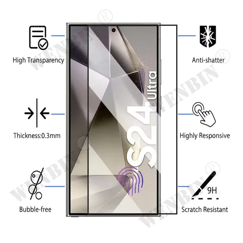 3er Pack Displayschutzfolie aus gehärtetem Glas für Samsung Galaxy S26 S25 S24 S23 S22 Ultra Plus FE A57 A56 A36 A17 in Transparent - Bild 4