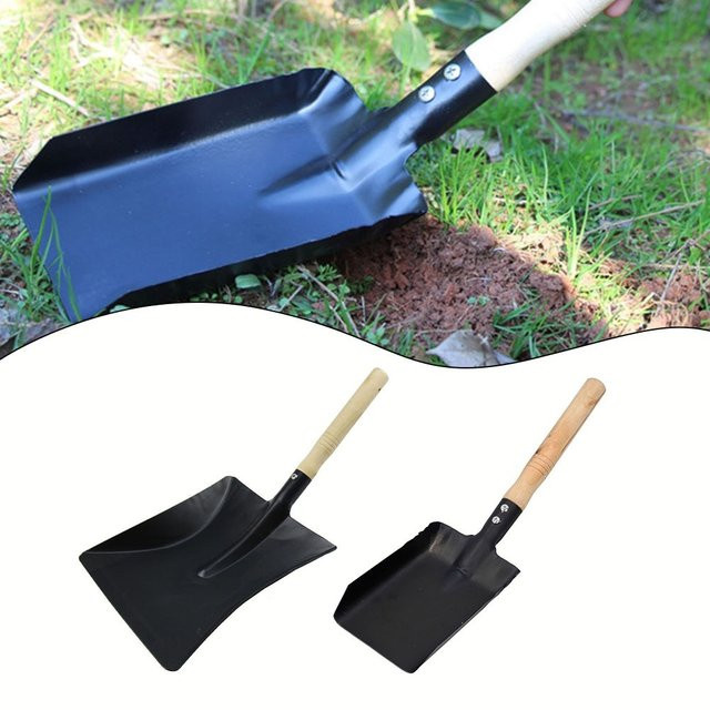 LEENKEA Schornsteinschaufel aus Stahl in Schwarz zur Reinigung von Kaminen, Öfen und Grills - Bild 1