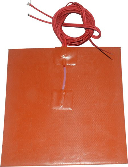 GKTOOLS Silikon-Heizpad für 3D-Drucker FDM, Farbe: Rot, B/T: 10 x 10 cm - Bild 1