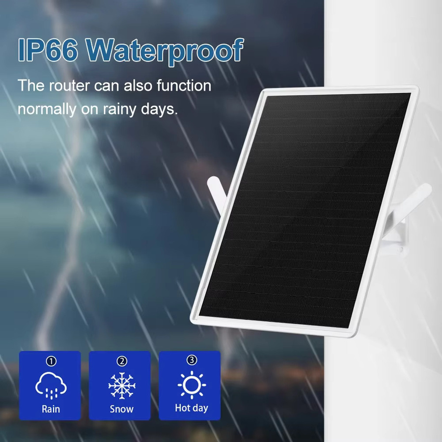 Ls Vision Solar Outdoor Wifi Repeater Wetterfester Wi-Fi Range Extender 2,4 GHz mit 20000mAh Batterie in Weiß - Bild 5