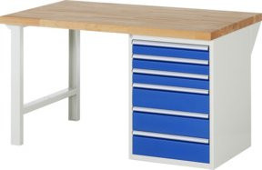 Rau Werkbank 7515A1 mit 6 Schubladen, Multicolor, B/T/H: 150 x 90 x 89 cm - Bild 1