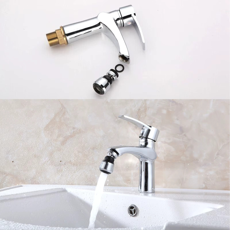Qiilu Wasserhahn-Belüfter 360 Grad drehbar mit Spritzschutz für die Küchenarmatur - Bild 3