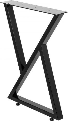 VEVOR Tischbeine Set aus 2 Stück im Zig Zag Style aus Stahl in Schwarz Matt, Höhe: 71 cm, Breite: 61 cm, belastbar bis 800 kg - Bild 1