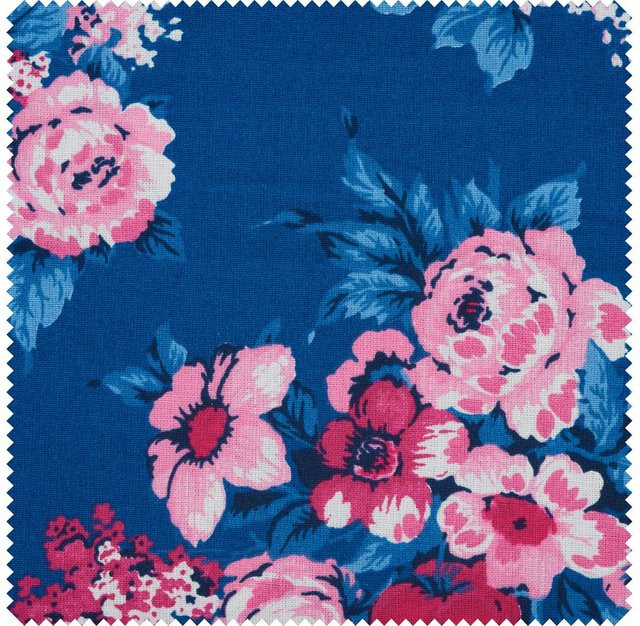 Westfalenstoffe Baumwollstoff Blumenbouquet in Blau - Bild 1