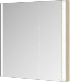 Keuco Spiegelschrank Somaris 2-türig in Weiß mit LED-Beleuchtung und Anti-Beschlag-Funktion, B/H/T: 80 x 71 x 11,5 cm