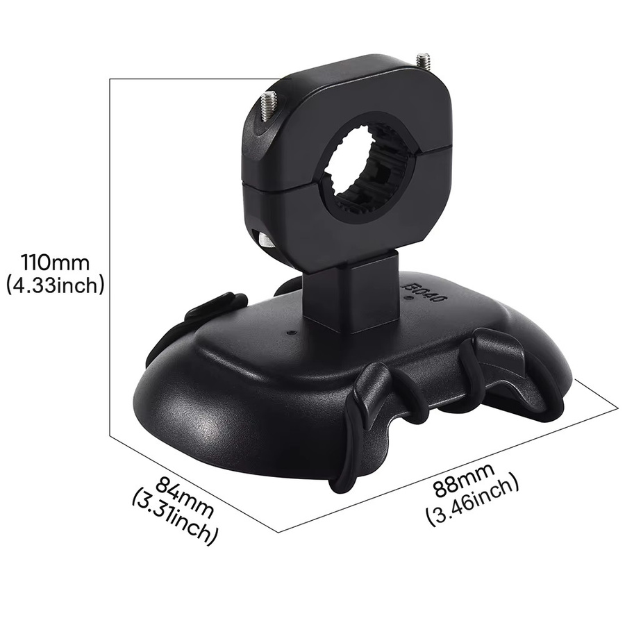 Universelle Fahrrad-Lenker-Montagehalterung für JBL Clip 5 in Schwarz mit verstellbarem Riemen - Bild 6