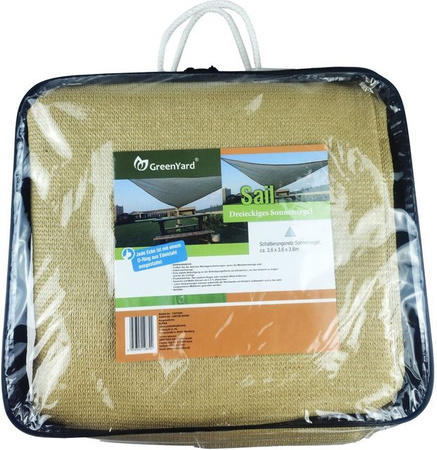 GreenYard Schattierungsnetz Sonnensegel aus luftdurchlässigem PE-Gewebe, Farbe: Grün, B/T: 3,6 x 3,6 m