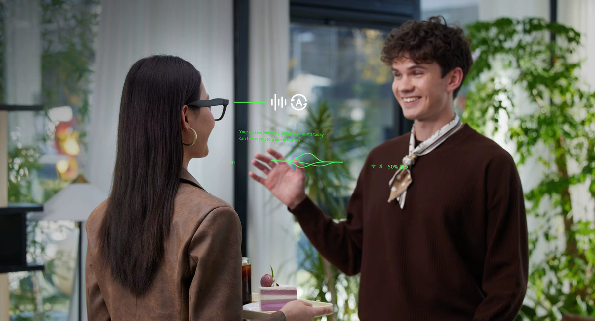 Rokid Visual Brille in Schwarz mit KI-AR-Übersetzung, AI QuickNote, AI-Navigation und AI-Erkennung - Bild 4