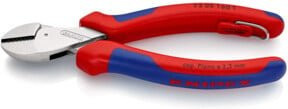 Knipex X-Cut Kompakt-Seitenschneider mit Mehrkomponenten-Hüllen und integrierter Befestigungsöse, verchromt, Multicolor - Bild 1