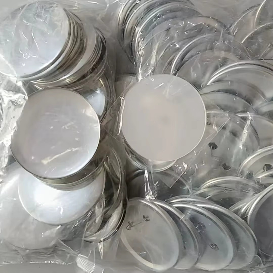 100 Stück Metall-Rückseiten für Button-Badges in Silber, matte Zinnplatten als Rohmaterial in verschiedenen Größen (25mm, 32mm, 37mm, 44mm, 58mm, 75mm) - Bild 4