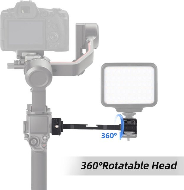 Shoemst Gimbal Verlängerungsstange aus Aluminiumlegierung für Handheld Stabilisatoren, Schwarz - Bild 1