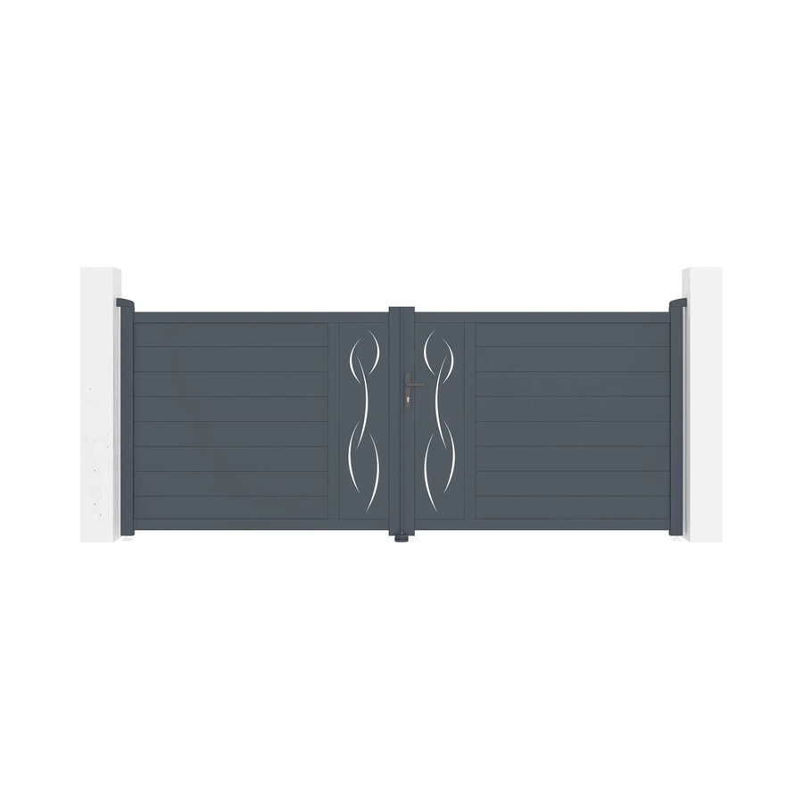 Casanoov Elektrisches Flügeltor Life aus Aluminium in Grau inklusive Drehtorantrieb Ranger B150, B/H: 355 x 145 cm - Bild 2