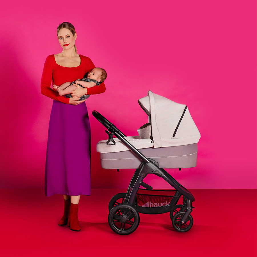 Hauck Babywanne für Saturn R Sportwagen in Lunar Stone, Grau und Beige, faltbar - Bild 3