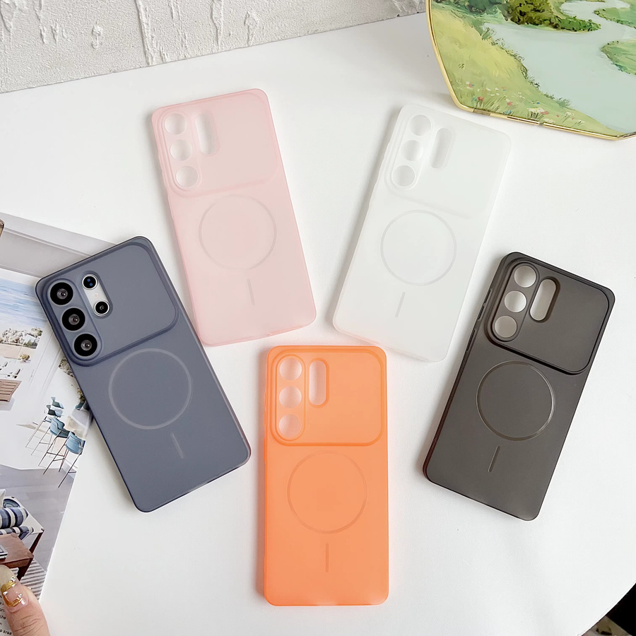 Robuste und ultradünne TPU-Schutzhülle für Samsung Galaxy S26, S25 und S24 Plus Ultra in Orange mit mattierter Oberfläche und kabelloser Ladefunktion - Bild 3