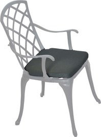 Auflage Rhodos in Grau, B: 42 cm, T: 40 cm, H: 4 cm - Bild 1