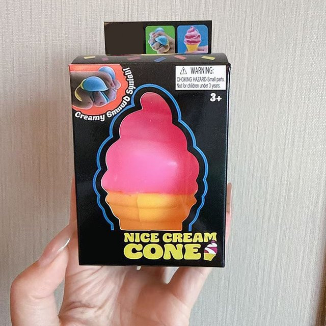 Potdemiel Nice Cream Come Serie, Squishy Spielzeug Eiscreme-Waffel-Modellierung, ab 3 Jahre - Bild 1