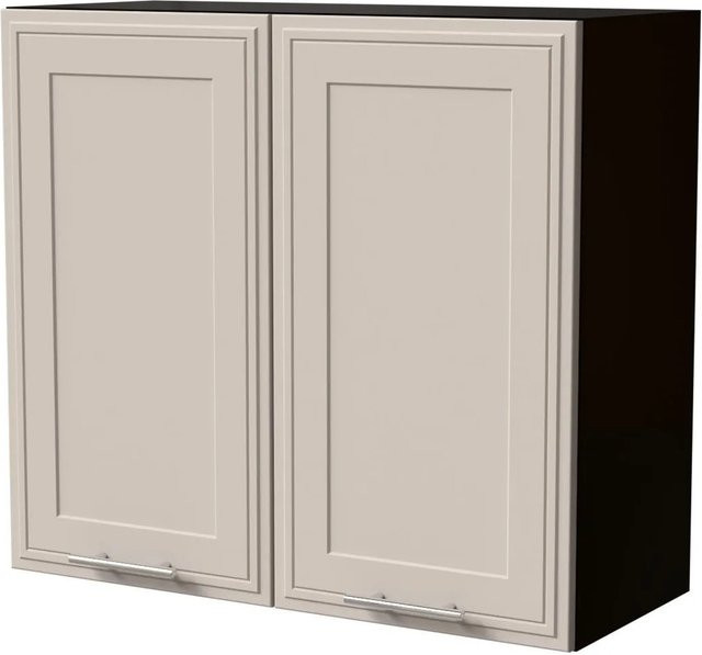 Feldmann-Wohnen Hängeschrank Salo in Schwarz und Kaschmir Matt mit Kassettenoptik, B/T/H: 80 x 32,5 x 72 cm - Bild 1