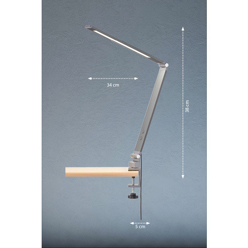 Fischer & Honsel LED-Klemmleuchte dimmbar in Anthrazitgrau und Weiß, Höhe: 38 cm - Bild 3
