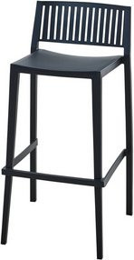 Siena Garden Barstuhl Lane in Anthrazit mit Streifenmuster, B/T/H: 56,5 x 75,5 x 113,5 cm - Bild 1